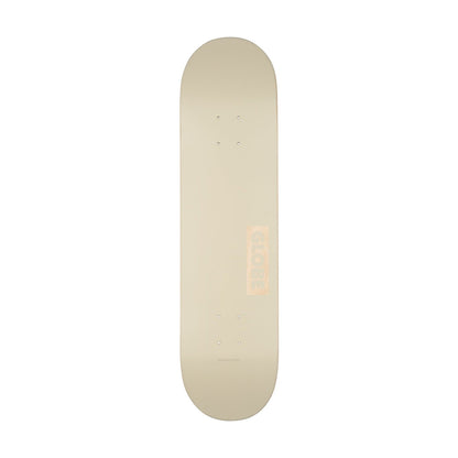 Globe Goodstock skateboard deck in off white with a cream Globe label