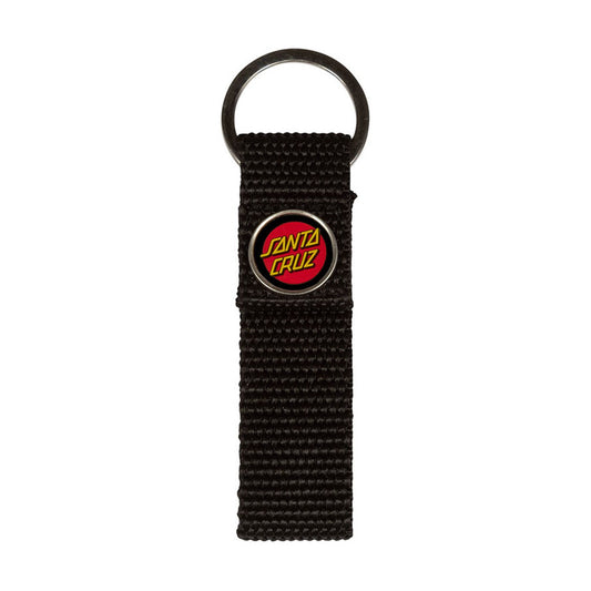 Santa Cruz Classic Dot Web Keychain - Black