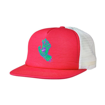Santa Cruz Obscure Hand Mid-Profile Mesh Trucker Cap - Red