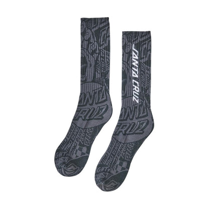 Santa Cruz Flier Crew Socks - Black 9-11