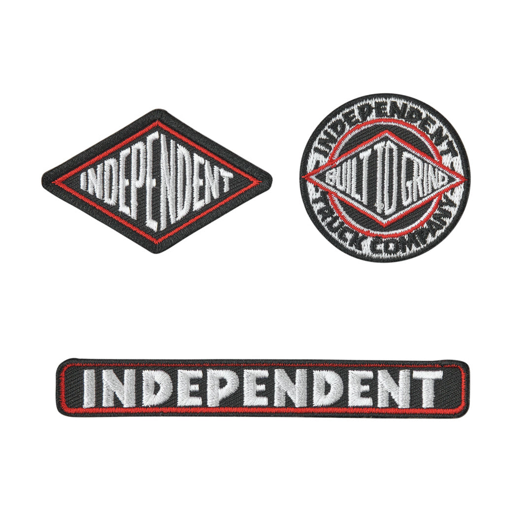 Independent BTG 3-Piece Patch Set - Black/Red/White
