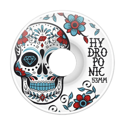 HydroPonic Mexican Skull Skateboard Wheels - Turquoise 53mm 100A [set/4]
