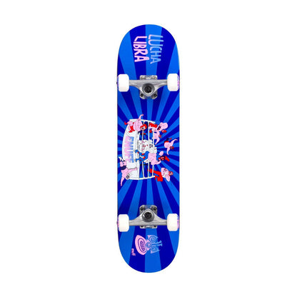 Enuff Lucha Libre Mini skateboard complete in blue with a Lucha Libre graphic
