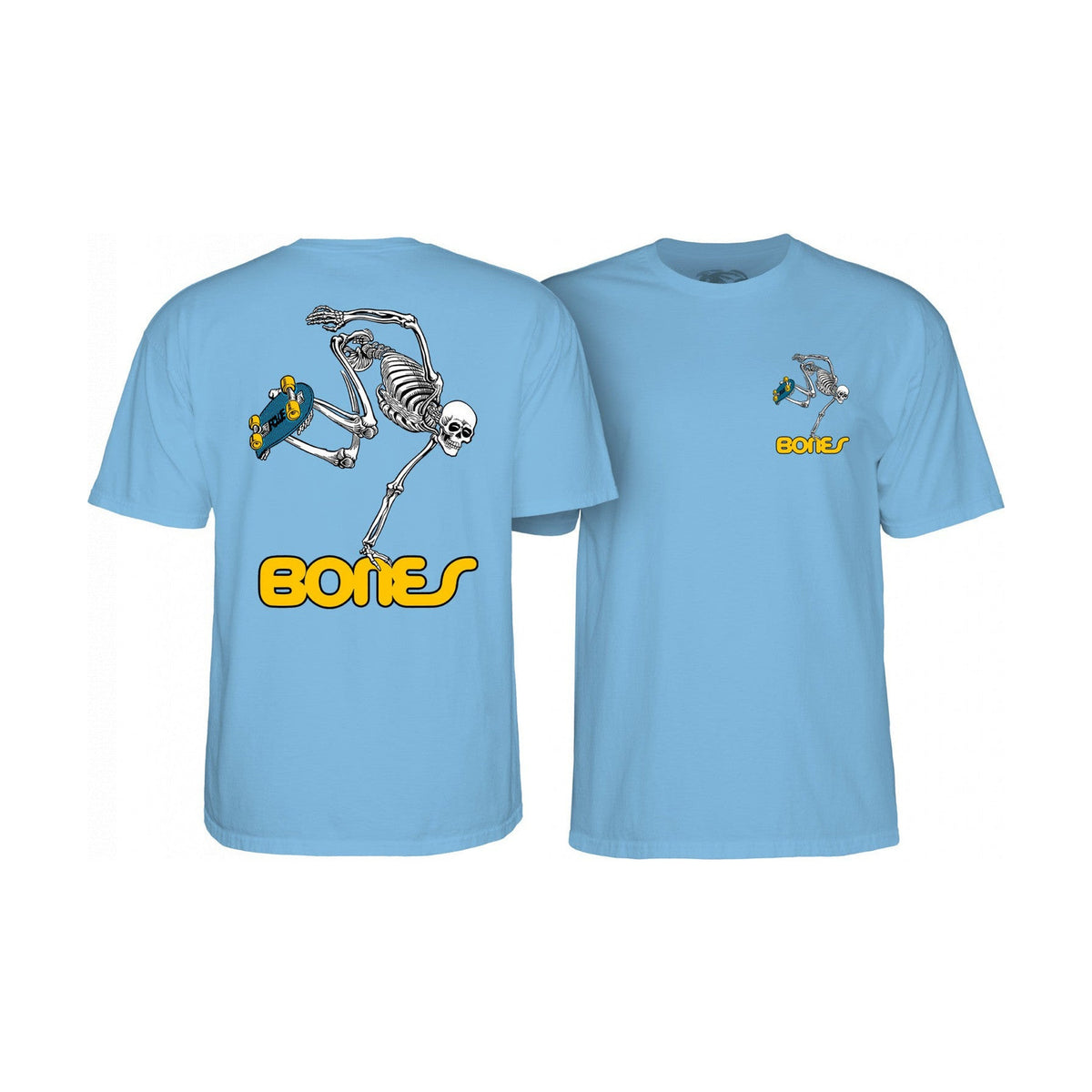 Powell-Peralta Sk8Board Skeleton Youth T-Shirt - Carolina Blue