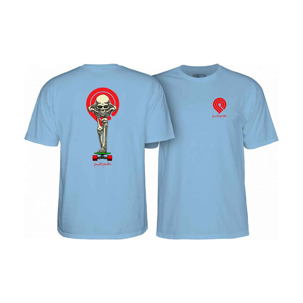 Powell-Peralta Tucking Skeleton T-Shirt - Baby Blue