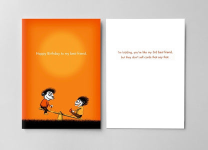 Bald Guy greeting card STE007374, front and inside