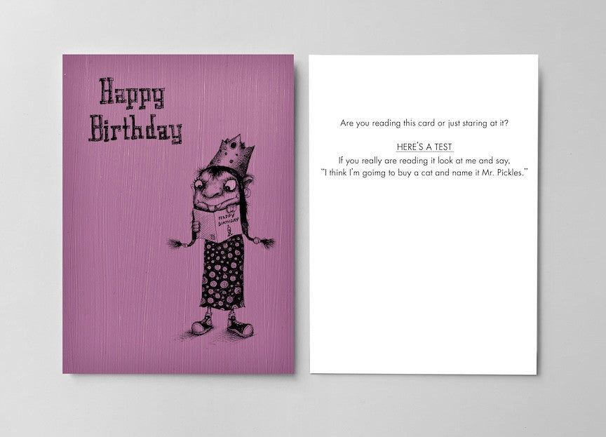 Bald Guy greeting card STE007375, front and inside