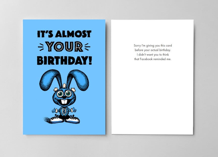Bald Guy greeting card STE001535, front and inside