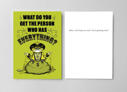 Bald Guy greeting card STE001538, front and inside