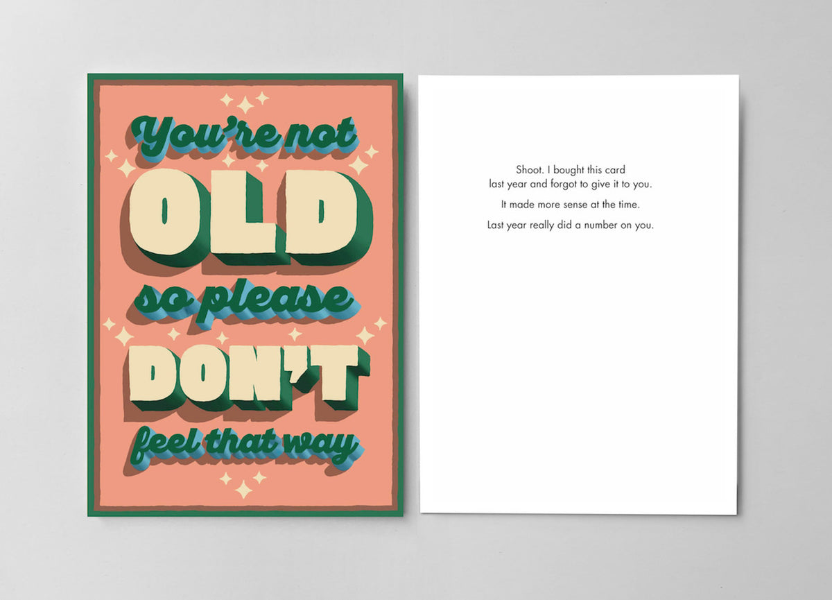 Bald Guy greeting card STE007379, front and inside
