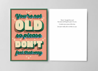Bald Guy greeting card STE007379, front and inside