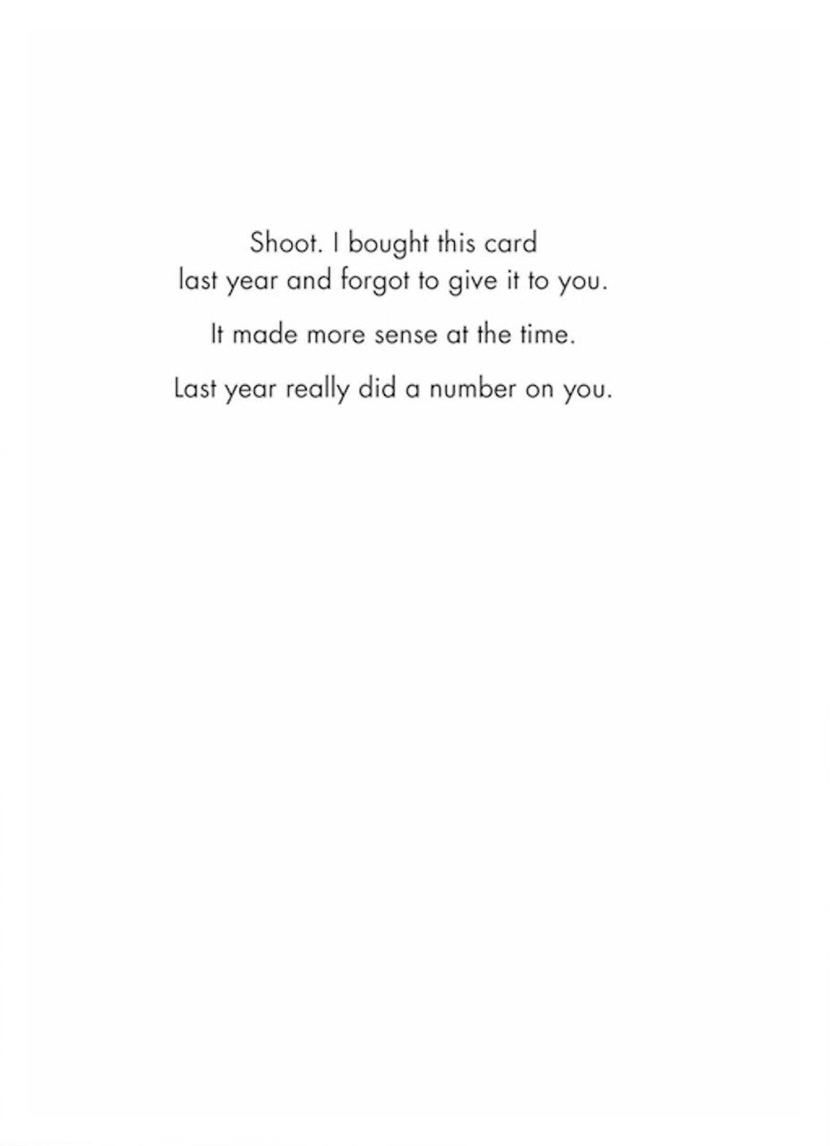 Bald Guy greeting card STE007379, inside