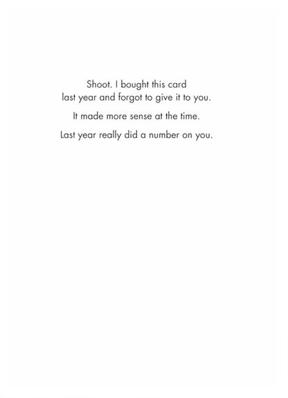 Bald Guy greeting card STE007379, inside