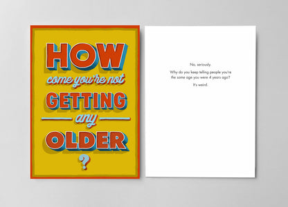 Bald Guy greeting card STE007381, front and inside