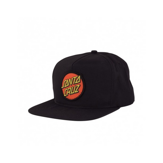 Santa Cruz Classic Dot High-Profile Fitted-Stretch Cap - Black S/M