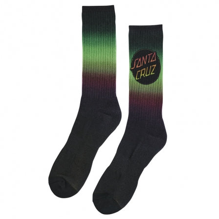 Santa Cruz Contra Dot Crew Socks - Black Fade 9-11