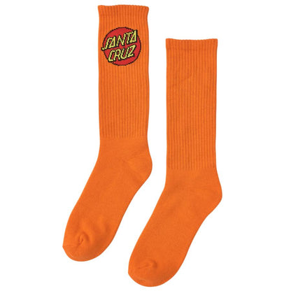 Santa Cruz Crew Socks - Safety Orange 9-11 [2-pack]