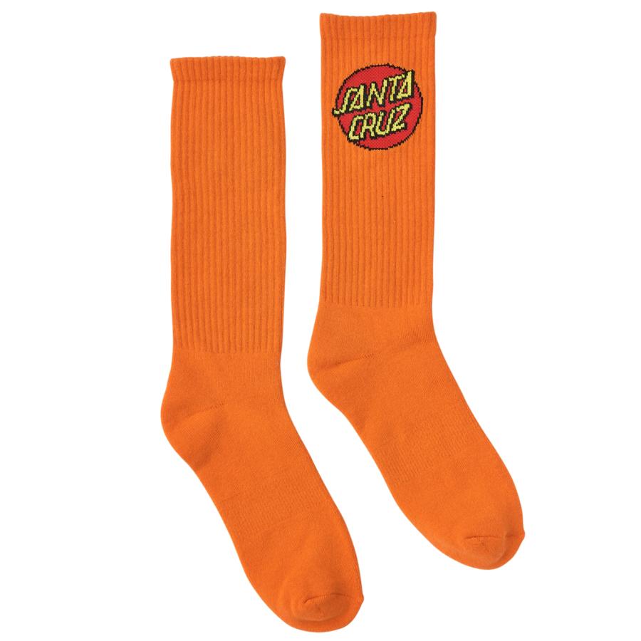 Santa Cruz Crew Socks - Safety Orange 9-11 [2-pack]