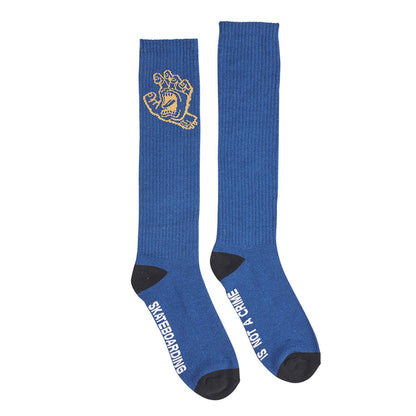 Santa Cruz Crime Hand Tall Socks - Cool Blue