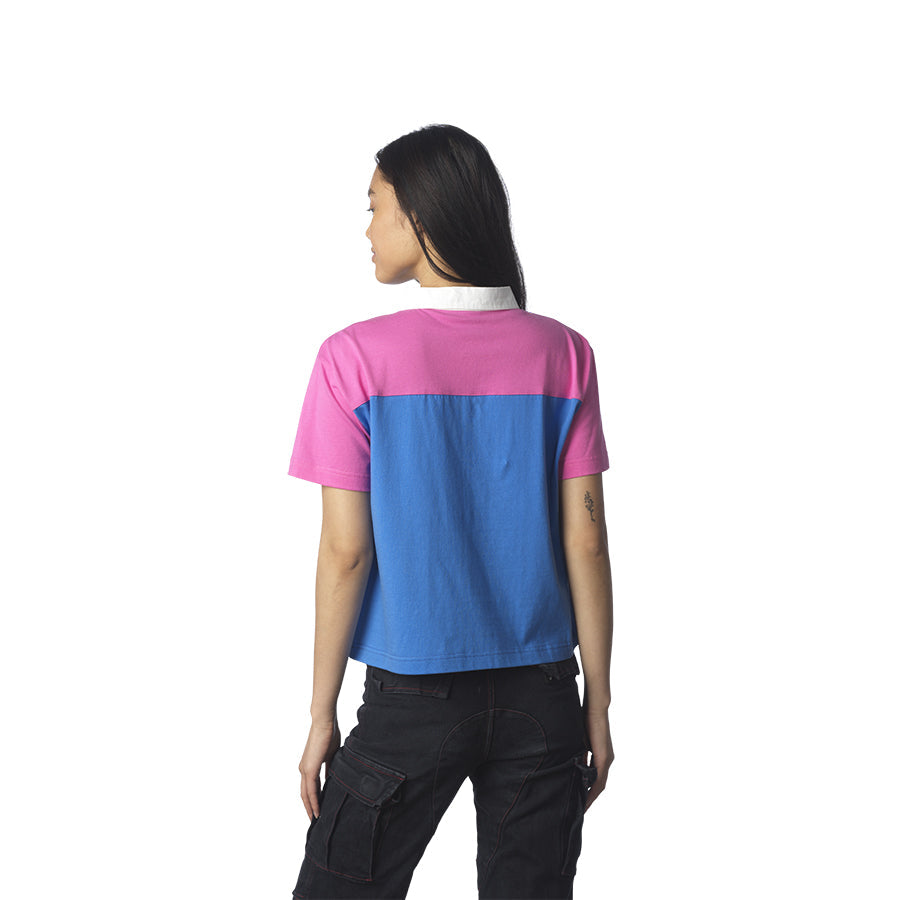 Santa Cruz Mini Dot Polo T-Shirt - Magenta/Blue [women]