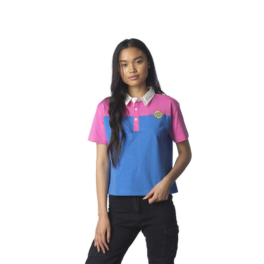 Santa Cruz MINI DOT Polo T-Shirt - Magenta/Blue [women]