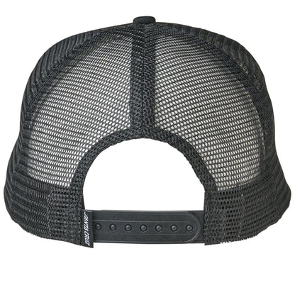 Santa Cruz Obscure Hand Mid-Profile Mesh Trucker Cap - Black