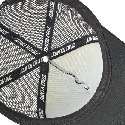 Santa Cruz Obscure Hand Mid-Profile Mesh Trucker Cap - Black