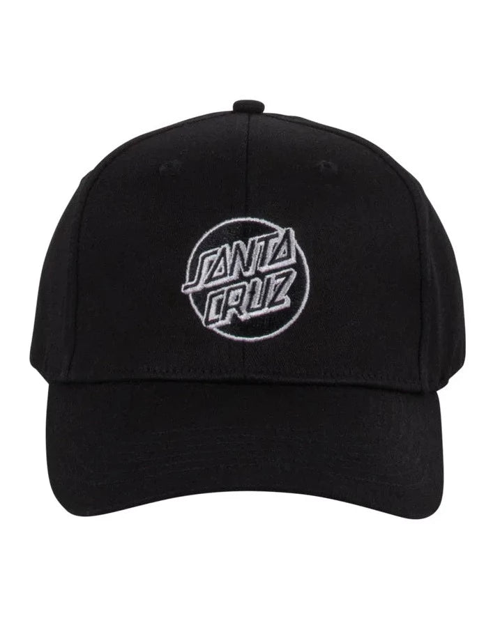 Santa Cruz Opus Dot Unstructured Low-Profile Strapback Cap - Black