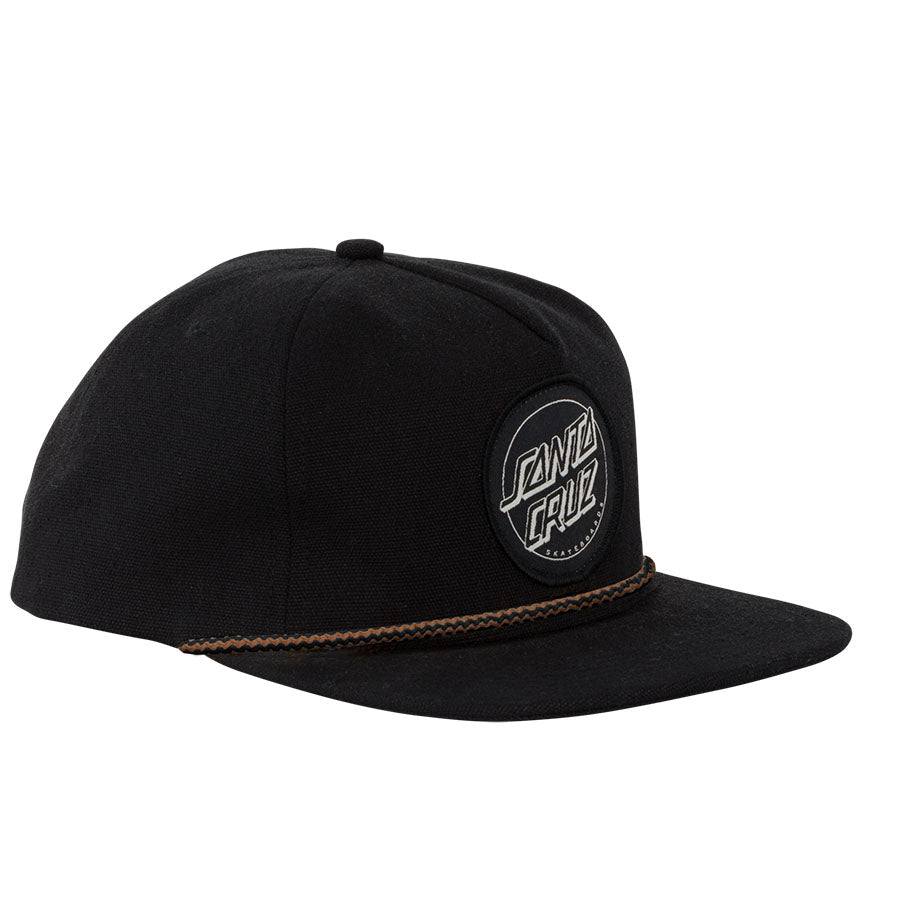 Santa Cruz Reverse Dot Eco Mid-Profile Snapback Cap - Black