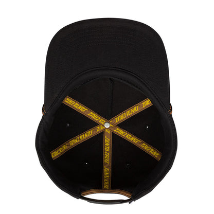 Santa Cruz Reverse Dot Eco Mid-Profile Snapback Cap - Black