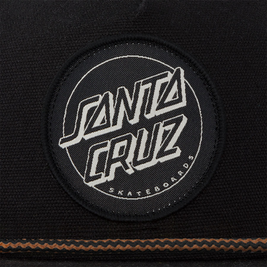 Santa Cruz Reverse Dot Eco Mid-Profile Snapback Cap - Black