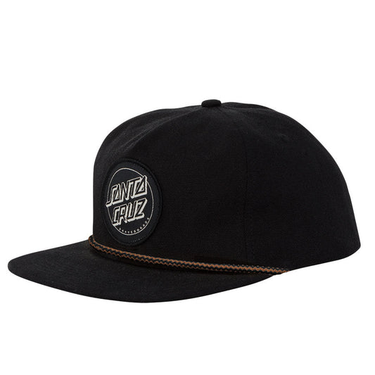 Santa Cruz Reverse Dot Eco Mid-Profile Snapback Cap - Black