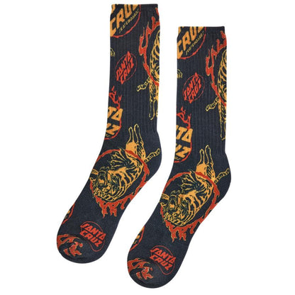 Santa Cruz Salba Tiger Club Crew Socks - Black