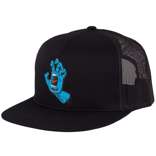 Santa Cruz Screaming Hand High-Profile Mesh Trucker Cap - Black