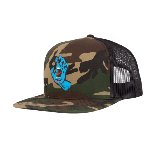 Santa Cruz Screaming Hand High-Profile Mesh Trucker Cap - Camo/Black