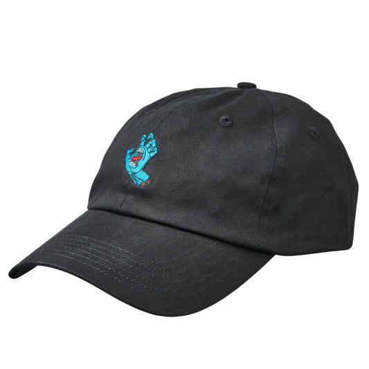 Santa Cruz Screaming Hand Organic Low-Profile Unstructured Strapback Cap - Black