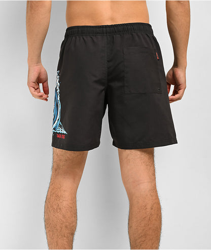 Santa Cruz Screaming Wave Pull On Boardshort Shorts - Black