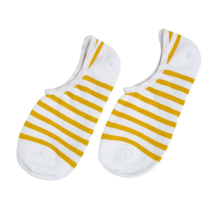 Santa Cruz Strip No Show Socks - Lilac/Yellow/Grey [women] [3-Pairs]