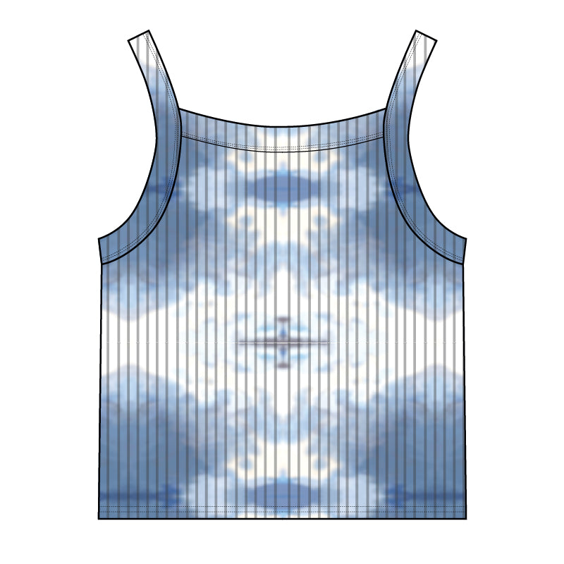 Santa Cruz Tilted Dot Ribbed Tank Top - Cloud Blue