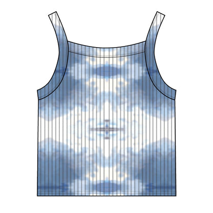 Santa Cruz Tilted Dot Ribbed Tank Top - Cloud Blue