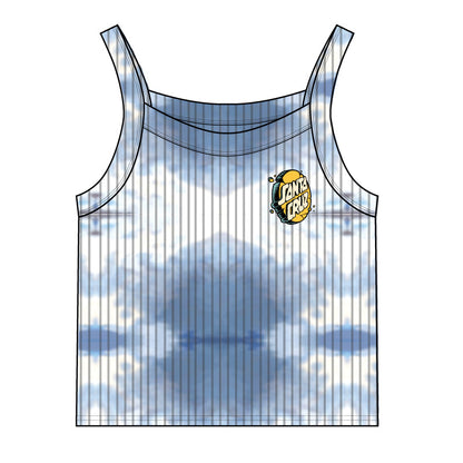 Santa Cruz TILTED DOT RIBBED Tank Top - Cloud Blue