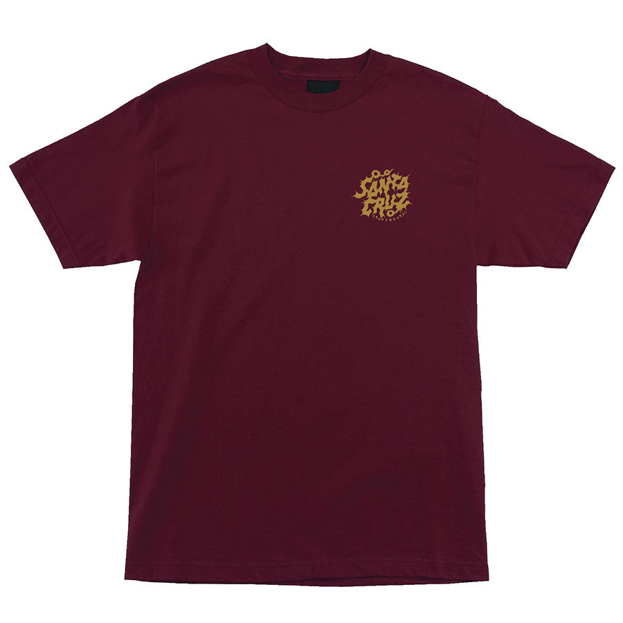 Santa Cruz WOOTEN CREST Regular T-Shirt - Burgundy [men]