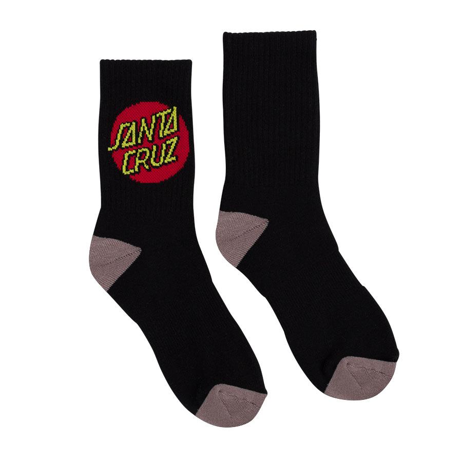 Santa Cruz Cruz Crew Socks - Black [youth] [4 pairs]