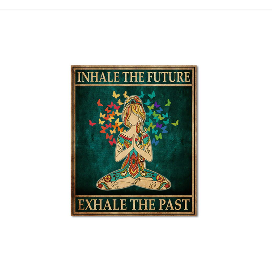LX Inspirational Quote Inhale Exhale Poster Print [40X60cm, No Frame]