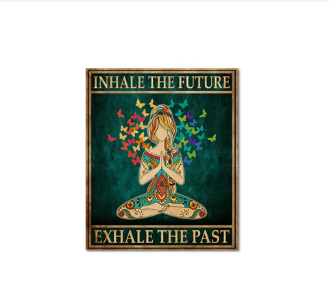 Inspirational Quote INHALE EXHALE Poster Print [40X60cm, NO Frame]