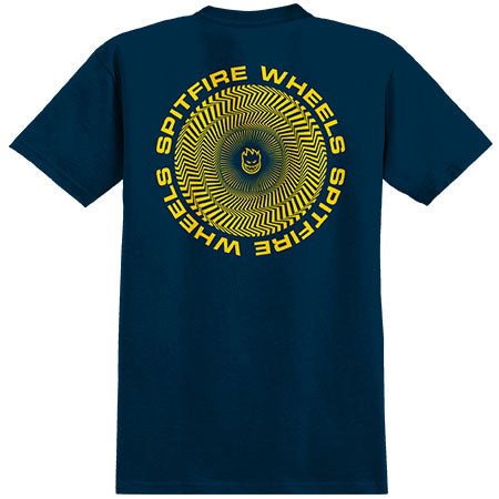 Spitfire Classic Vortex S/S Shirt - Navy/Yellow