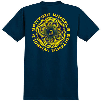 Spitfire Classic Vortex S/S Shirt - Navy/Yellow