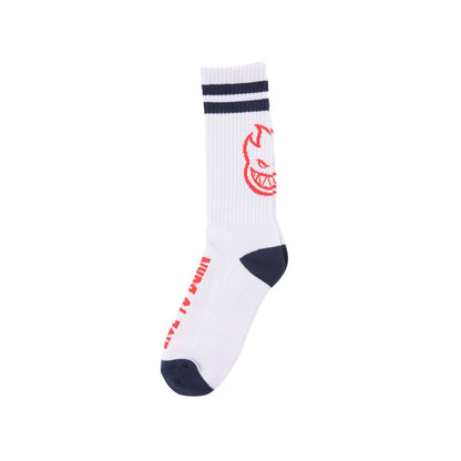 Spitfire Heads Up Socks - White/Navy/Red