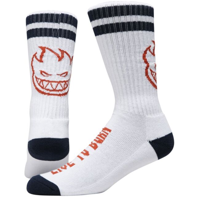 Spitfire Heads Up Socks - White/Navy/Red