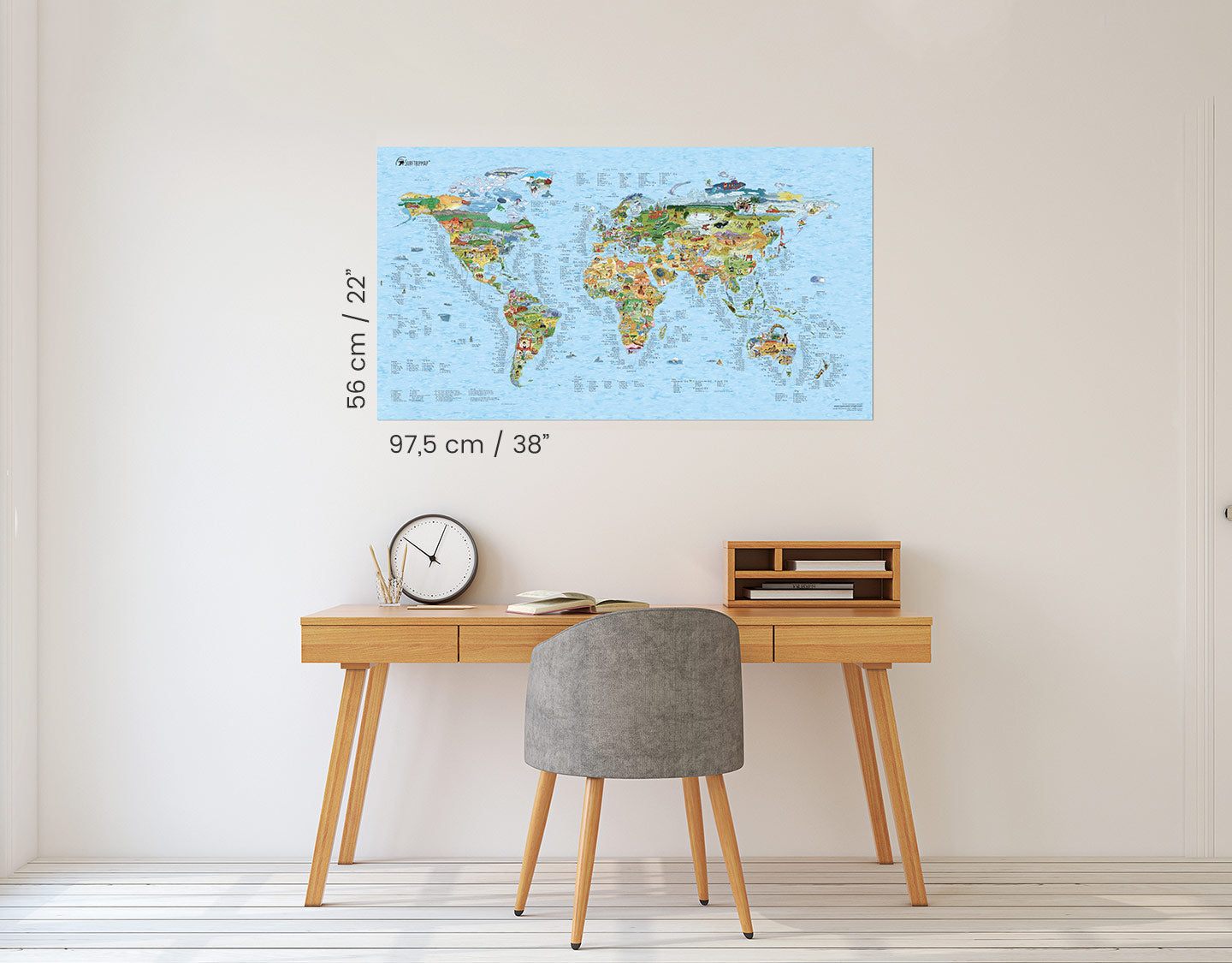 Awesome Maps - Surftrip Map Poster [97.5x56cm]